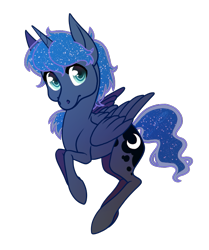 Size: 583x698 | Tagged: safe, artist:pocki07, character:princess luna, looking at you, prince artemis, rule 63, solo