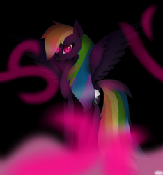 Size: 1500x1600 | Tagged: safe, artist:norica-official, character:nightmare rainbow dash, character:rainbow dash, corrupted, female, nightmarified, possessed, solo