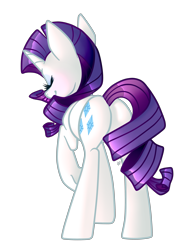 Size: 2277x2981 | Tagged: safe, artist:twighat, character:rarity, species:pony, species:unicorn, eyes closed, female, plot, rearity, solo