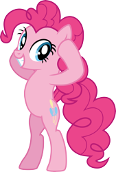 Size: 5000x7382 | Tagged: safe, artist:weegeestareatyou, character:pinkie pie, species:pony, .svg available, absurd resolution, bipedal, female, simple background, solo, transparent background, vector