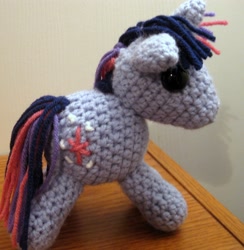 Size: 2258x2317 | Tagged: safe, artist:acrylicsheep, character:twilight sparkle, species:pony, amigurumi, crochet, high res, irl, photo, plushie, solo