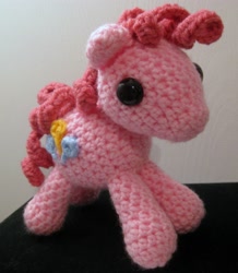 Size: 2003x2302 | Tagged: safe, artist:acrylicsheep, character:pinkie pie, species:pony, amigurumi, crochet, high res, irl, photo, plushie, solo