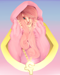 Size: 920x1142 | Tagged: safe, artist:php9, character:fluttershy, gangsta, hug life, humanized