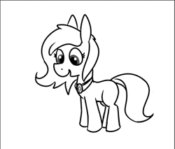 Size: 687x584 | Tagged: safe, artist:liserancascade, oc, oc only, oc:emerald jewel, species:earth pony, species:pony, amulet, child, colt, colt quest, cute, foal, happy, male, monochrome, simple background, solo, white background