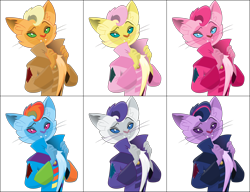 Size: 6000x4618 | Tagged: safe, artist:stjonal, character:applejack, character:capper dapperpaws, character:fluttershy, character:pinkie pie, character:rainbow dash, character:rarity, character:twilight sparkle, species:abyssinian, species:anthro, my little pony: the movie (2017), absurd resolution, cat, catified, male, mane six, rainbow cat, recolor, simple background, species swap, transparent background, vector
