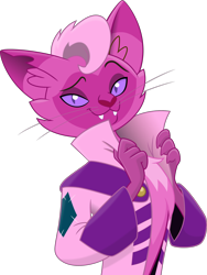Size: 2000x2655 | Tagged: safe, artist:stjonal, character:capper dapperpaws, oc, oc only, oc:flares midnight, species:abyssinian, species:anthro, my little pony: the movie (2017), abyssinianized, cat, catified, donut steel, male, palette swap, recolor, simple background, solo, species swap, transparent background, vector