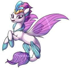 Size: 2633x2508 | Tagged: dead source, safe, artist:itresad, character:queen novo, species:pony, species:seapony (g4), my little pony: the movie (2017), cute, female, looking at you, novobetes, open mouth, queen, simple background, solo, transparent background