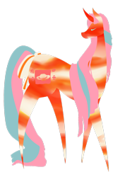 Size: 1024x1448 | Tagged: safe, artist:kicked-in-teeth, species:pony, g1, colorswirl ponies, female, lovebeam, pointy ponies, simple background, solo, transparent background