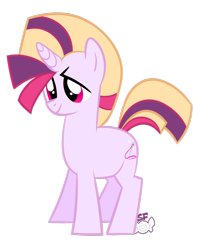 Size: 1280x1608 | Tagged: safe, artist:sugahfox, oc, oc only, oc:tender stitch, parent:fluttershy, parent:twilight sparkle, parents:twishy, species:pony, female, magical lesbian spawn, mare, offspring, simple background, solo, transparent background