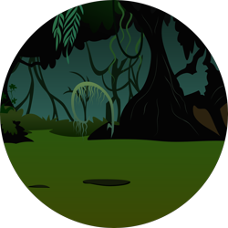 Size: 5000x5000 | Tagged: safe, artist:stjonal, .svg available, absurd resolution, background, circle, everfree forest, no pony, vector