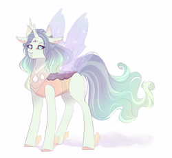 Size: 2500x2300 | Tagged: safe, artist:kraytt-05, oc, oc only, parent:princess celestia, parent:thorax, parents:thoralestia, species:changeling, species:reformed changeling, episode:to where and back again, g4, my little pony: friendship is magic, interspecies offspring, offspring, simple background, solo, white background