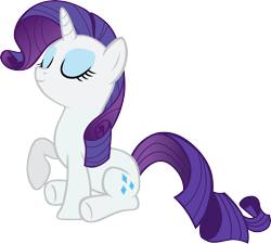 Size: 3776x3400 | Tagged: safe, artist:cthulhuandyou, character:rarity, eyes closed, female, simple background, sitting, solo, transparent background, vector
