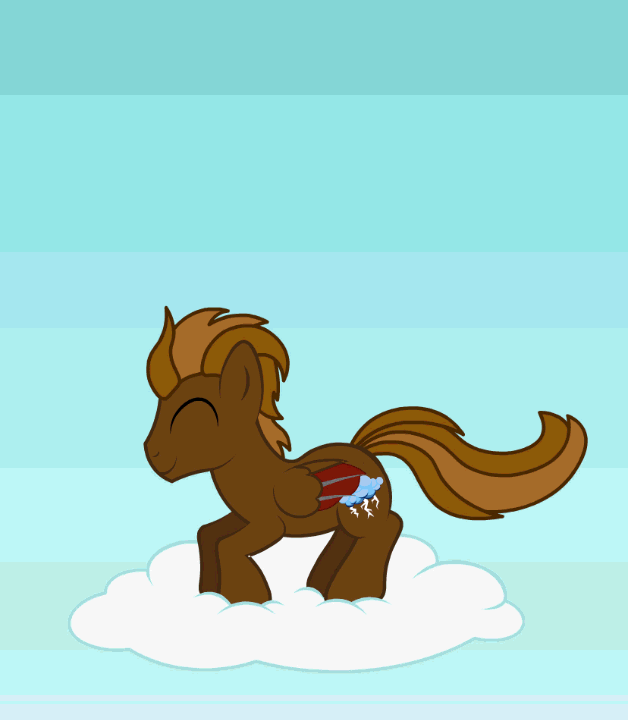 Size: 628x720 | Tagged: safe, artist:diggerstrike, base used, oc, oc only, oc:storm cloud, species:pegasus, species:pony, animated, cloud, eyes closed, gif, jumping, solo