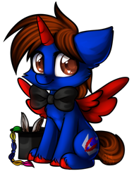 Size: 1170x1538 | Tagged: safe, artist:gicme, derpibooru original, oc, oc only, oc:crimson crown, species:alicorn, species:pony, alicorn oc, bow tie, bunny ears, clothing, hat, heart eyes, magic trick, magician, magician outfit, simple background, solo, top hat, transparent background, unshorn fetlocks, wingding eyes, ych result