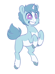 Size: 1280x1707 | Tagged: safe, artist:pitchpatch, oc, oc only, oc:bluebelle, species:pony, species:unicorn, grin, happy, smiling, solo, starry eyes, wingding eyes