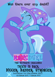 Size: 2480x3508 | Tagged: safe, artist:rjrgmc28, character:trixie, species:pony, species:unicorn, episode:magic duel, g4, my little pony: friendship is magic, female, mare, poster