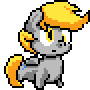 Size: 90x90 | Tagged: safe, artist:sonicboy112, character:derpy hooves, species:pegasus, species:pony, animated, day dreaming derpy, female, gif, pixel art, silly, silly pony, simple background, solo, transparent background