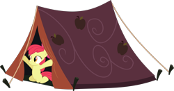 Size: 5707x3000 | Tagged: safe, artist:stjonal, character:apple bloom, species:earth pony, species:pony, episode:sleepless in ponyville, g4, my little pony: friendship is magic, .svg available, absurd resolution, female, filly, simple background, smiling, solo, tent, transparent background, vector
