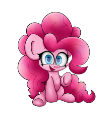 Size: 3440x3800 | Tagged: safe, artist:machstyle, character:pinkie pie, species:earth pony, species:pony, cute, diapinkes, female, looking at you, mare, simple background, smiling, solo, transparent background