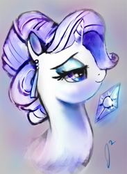 Size: 660x900 | Tagged: safe, artist:doppelgangsta, character:rarity, episode:the crystal empire, g4, my little pony: friendship is magic, crystal hairstyle, female, solo