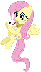 Size: 3700x6500 | Tagged: safe, artist:xboomdiersx, character:angel bunny, character:fluttershy, species:pegasus, species:pony, episode:spike at your service, g4, my little pony: friendship is magic, .svg available, element of kindness, female, high res, mare, simple background, transparent background, vector