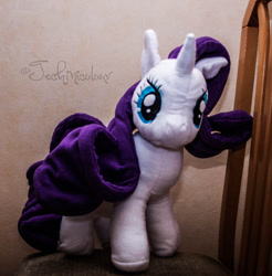 Size: 1024x1041 | Tagged: safe, artist:yuukon, character:rarity, species:pony, irl, photo, plushie, solo