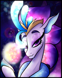 Size: 4800x6000 | Tagged: safe, artist:cosmicchrissy, character:queen novo, species:seapony (g4), my little pony: the movie (2017), absurd resolution, female, lidded eyes, pearl, queen novo's orb, solo, sparkles, underwater
