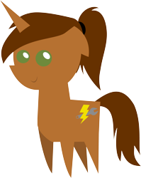Size: 3663x4604 | Tagged: safe, artist:coppercore, artist:jerick, oc, oc only, oc:coppercore, species:pony, species:unicorn, male, paper pony, ponytail, simple background, solo, stallion, transparent background, vector