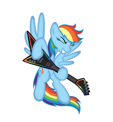 Size: 2592x2800 | Tagged: safe, artist:omegasunburst, character:rainbow dash, flying v, guitar