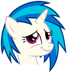 Size: 4100x4419 | Tagged: safe, artist:namelesshero2222, character:dj pon-3, character:vinyl scratch, species:pony, species:unicorn, .svg available, absurd resolution, bust, female, mare, portrait, simple background, smug, solo, transparent background, vector