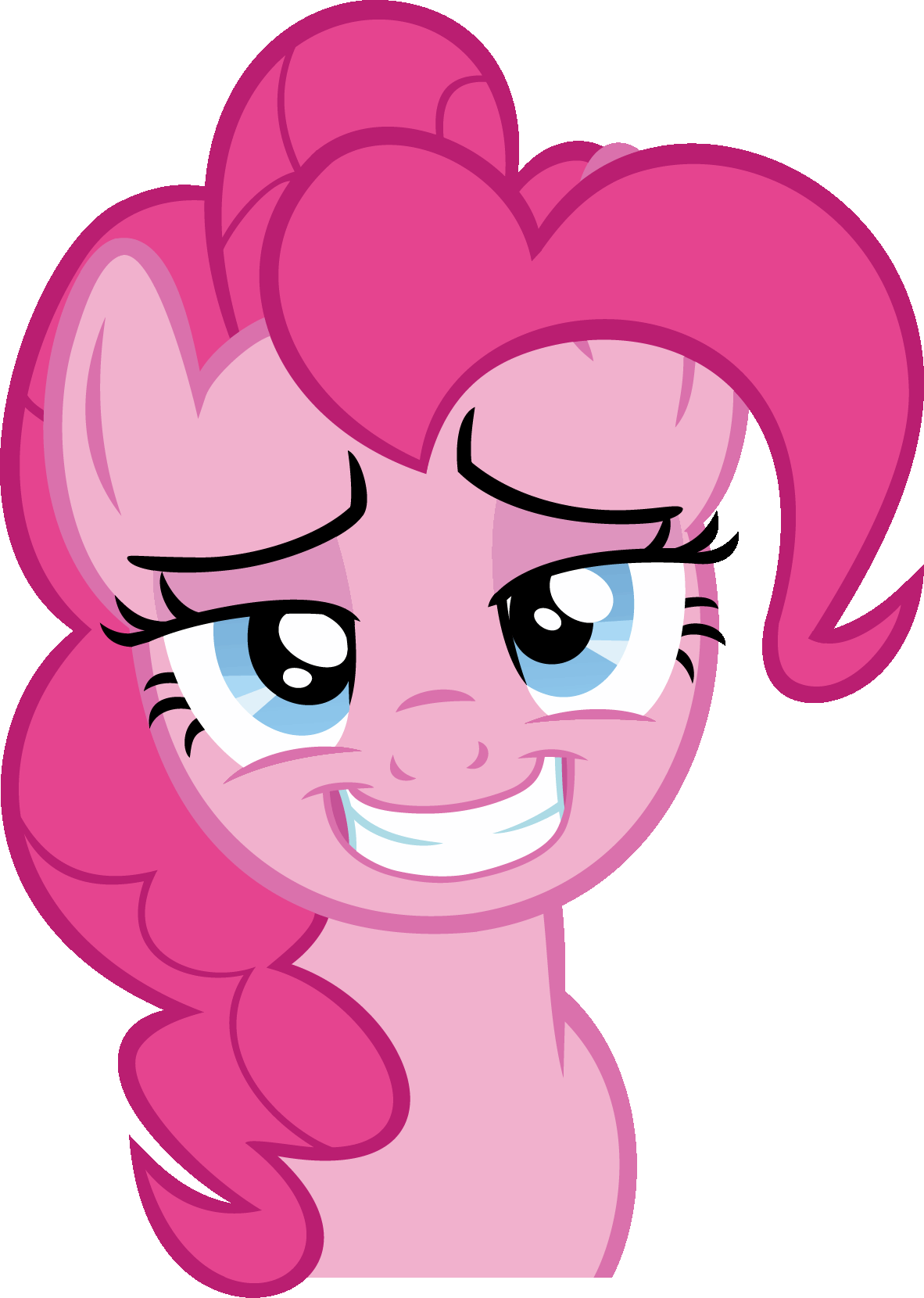 Size: 1182x1660 | Tagged: safe, artist:choopy, character:pinkie pie, episode:too many pinkie pies, g4, my little pony: friendship is magic, animated, blinking, female, grin, simple background, smiling, solo, transparent background, vector