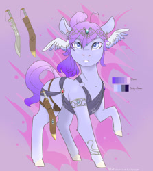 Size: 1109x1244 | Tagged: safe, artist:mint-and-love, oc, species:pony, athenian, female, mare, reference, reference sheet, wing head, wings on head