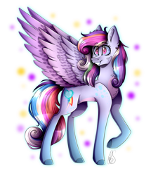 Size: 1593x1773 | Tagged: safe, artist:norica-official, character:princess cadance, character:rainbow dash, species:pegasus, species:pony, abstract background, chest fluff, cutie mark, ear fluff, female, fusion, mare, simple background, smiling, solo, transparent background