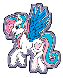 Size: 1024x1265 | Tagged: safe, artist:aurasinchaser, character:star catcher, species:pegasus, species:pony, g3, colored wings, female, g3 to g4, generation leap, simple background, solo, transparent background