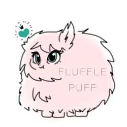 Size: 768x768 | Tagged: safe, artist:zoomiso, oc, oc only, oc:fluffle puff, species:earth pony, species:pony, :t, crown, cute, female, flufflebetes, heart, implied chrysalis, jewelry, looking at you, mare, ocbetes, regalia, scrunchy face, simple background, solo, text, white background