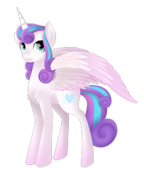 Size: 1533x1885 | Tagged: safe, artist:keisaa, character:princess flurry heart, species:alicorn, species:pony, female, filly, mare, simple background, solo, spread wings, standing, transparent background, wings