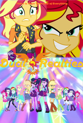 Size: 712x1055 | Tagged: safe, artist:biggernate91, artist:zekrom-9, edit, editor:biggernate91, character:applejack, character:fluttershy, character:pinkie pie, character:rainbow dash, character:rarity, character:sunset shimmer, character:twilight sparkle, character:twilight sparkle (scitwi), species:eqg human, my little pony:equestria girls, converse, equestria girls logo, geode of empathy, geode of fauna, geode of shielding, geode of sugar bombs, geode of super strength, geode of telekinesis, human sunset, humane five, humane seven, humane six, magical geodes, mane six, paint 3d, poster, shoes, twolight