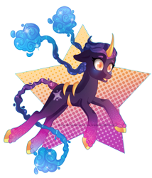 Size: 1173x1373 | Tagged: safe, artist:caramelflower, species:pony, species:unicorn, cosmog, crossover, female, mare, pokémon, ponified, simple background, solo, stars, transparent background
