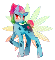 Size: 963x1045 | Tagged: safe, artist:caramelflower, species:earth pony, species:pony, crossover, female, ivysaur, looking at you, mare, pokémon, ponified, simple background, solo, transparent background