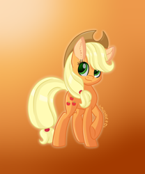 Size: 5000x6000 | Tagged: safe, artist:lavenderheartsmlp, character:applejack, species:earth pony, species:pony, absurd resolution, clothing, cowboy hat, female, gradient background, hat, looking at you, mare, solo