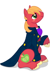 Size: 6657x10000 | Tagged: safe, artist:cosmicwaltz, character:big mcintosh, species:earth pony, species:pony, absurd resolution, classy, clothing, male, ponytail, stallion, suit