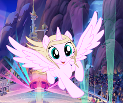 Size: 1282x1073 | Tagged: safe, artist:rosesweety, species:alicorn, species:pony, my little pony: the movie (2017), castle, celebrate, ponified, rose cinderella