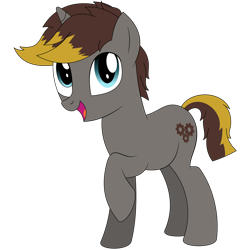Size: 2000x2000 | Tagged: safe, artist:arediejie, oc, oc only, oc:geartooth, species:pony, species:unicorn, 2019 community collab, derpibooru community collaboration, simple background, solo, transparent background