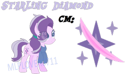 Size: 868x509 | Tagged: safe, artist:mlplover0711, base used, oc, oc:starling diamond, parent:double diamond, parent:starlight glimmer, parents:glimmerdiamond, species:earth pony, species:pony, clothing, eye clipping through hair, female, offspring, scarf, simple background, solo, transparent background, watermark