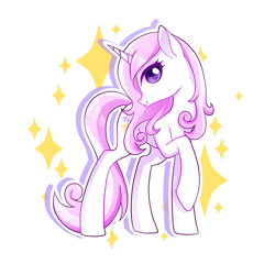Size: 1600x1600 | Tagged: safe, artist:dun, character:fleur-de-lis, species:pony, species:unicorn, female, looking at you, mare, pixiv, smiling, solo