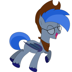 Size: 2000x2000 | Tagged: safe, artist:arediejie, oc, oc only, oc:lunarnightshade, species:bat pony, bat pony oc, clothing, colored hooves, cowboy hat, cute, cute little fangs, ear fluff, fangs, glasses, hat, neckerchief, raised hoof, simple background, solo, transparent background