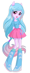 Size: 1085x2660 | Tagged: safe, artist:rosesweety, my little pony:equestria girls, boots, clothing, lily mermaid, long hair, pleated skirt, ponytail, regal academy, shoes, simple background, skirt, socks, transparent background, vector