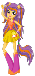 Size: 1244x2656 | Tagged: safe, artist:rosesweety, my little pony:equestria girls, boots, clothing, female, long hair, lori robin hood, pigtails, regal academy, shoes, simple background, skirt, solo, transparent background, vector
