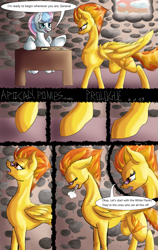 Size: 811x1280 | Tagged: safe, artist:masterofintrigue, character:spitfire, oc, oc:sweet dreams, comic:apocalyponies, comic, grimdark series, grotesque series