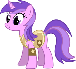 Size: 4578x4150 | Tagged: safe, artist:rainbowrage12, character:amethyst star, character:sparkler, species:pony, species:unicorn, absurd resolution, female, mare, simple background, smiling, solo, transparent background, winter wrap up vest
